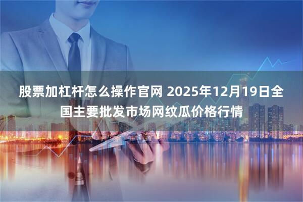 股票加杠杆怎么操作官网 2025年12月19日全国主要批发市场网纹瓜价格行情