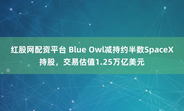 红股网配资平台 Blue Owl减持约半数SpaceX持股，交易估值1.25万亿美元